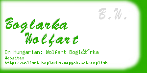 boglarka wolfart business card